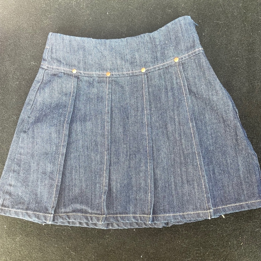 Kidpik Blue Jean Pleated Skirt Girls sz 10